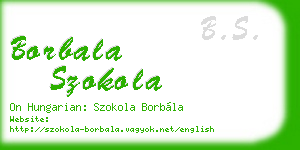 borbala szokola business card