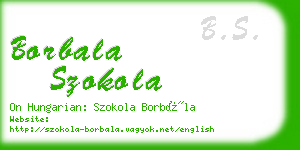 borbala szokola business card